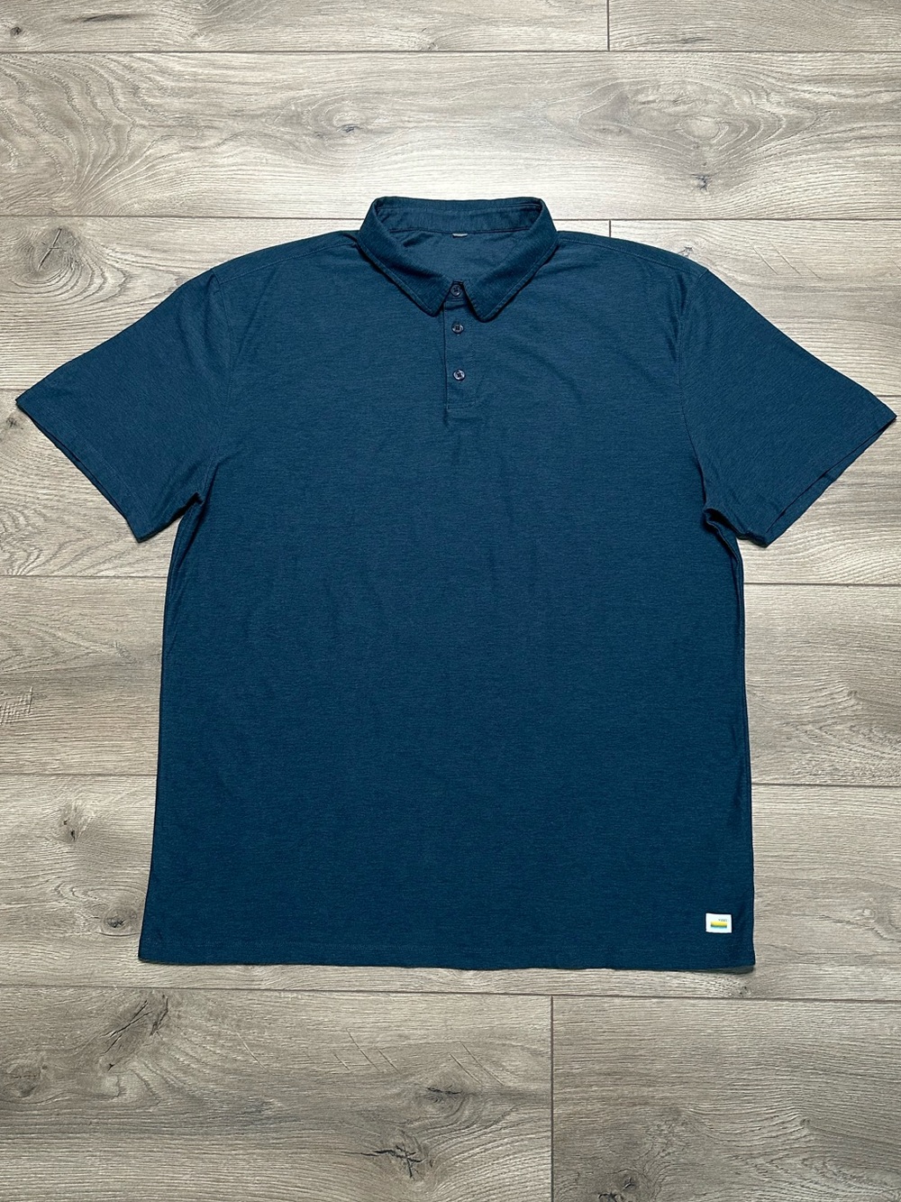 Vuori Strato Tech Polo Shirt Heather Blue Size XL